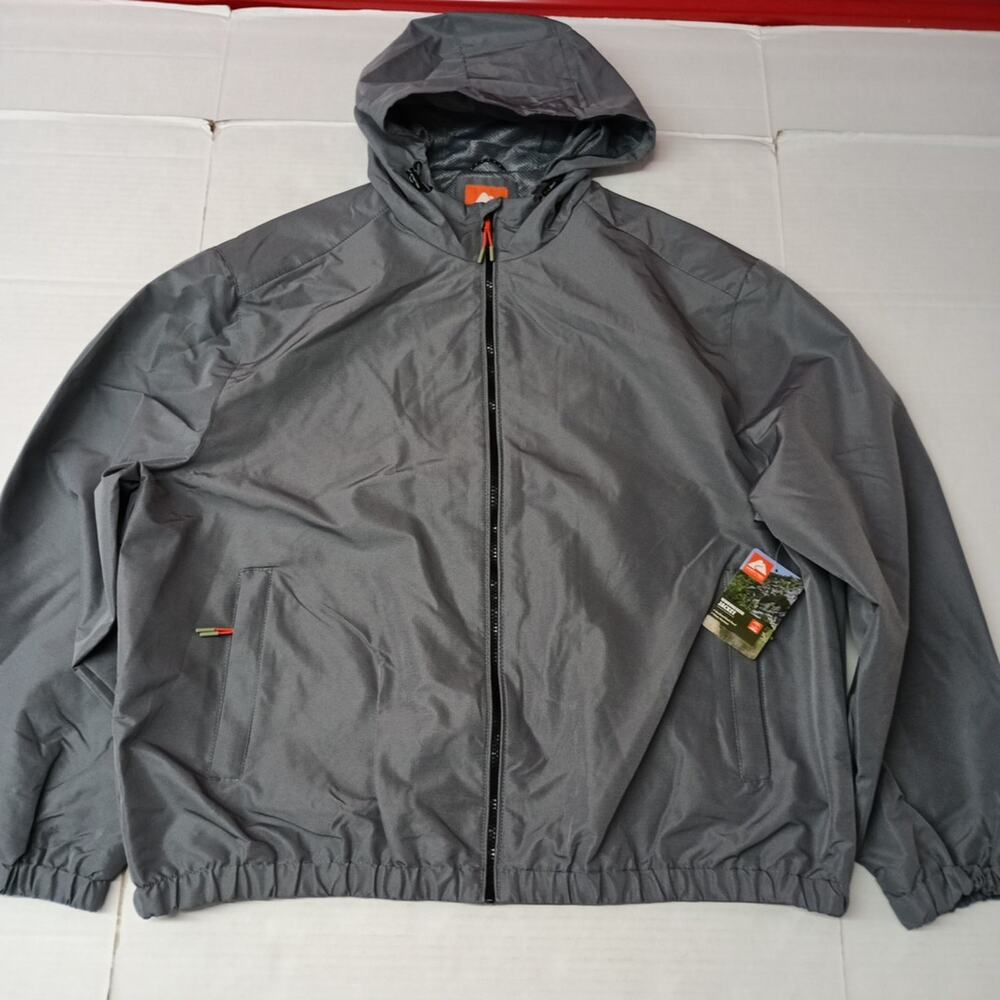 Ozark Trail Windbreaker Jacket Men's Size 2XL Gray Pockets